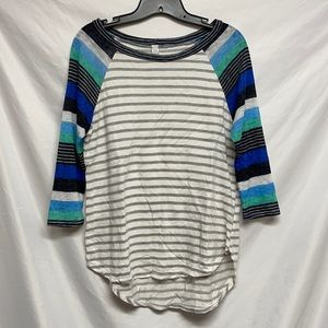 My Story Colorful Striped Top Size Medium